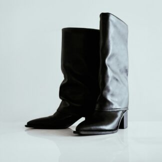 Black Slouch Knee-High Boots