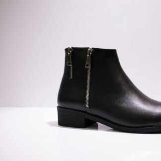 Black Zip Ankle Boots
