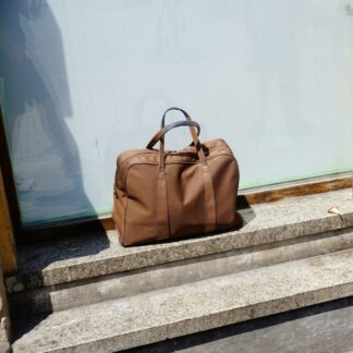 Brown Leather Weekender Bag