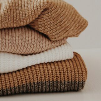 Camel Ribbed Knit Sweater