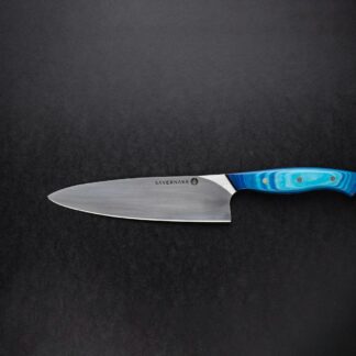 Chef's Knife with Blue Resin Handle