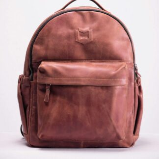 Cognac Leather Backpack