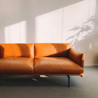 Cognac Leather Sofa