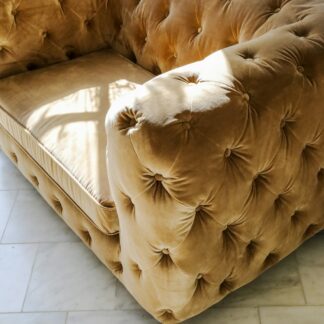 Gold Velvet Chesterfield Sofa