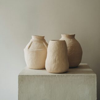 Handmade Clay Vases, Set of 3