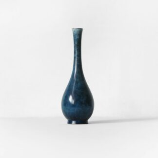 Navy Glazed Bud Vase