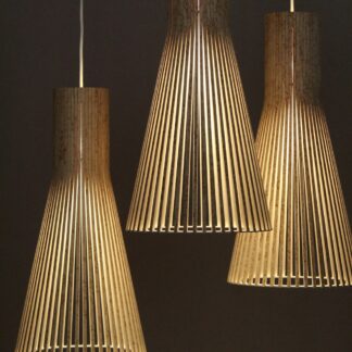 Oak Slat Pendant Light