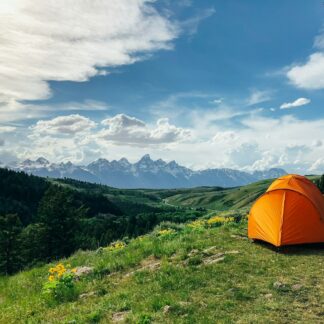 Orange Backpacking Tent
