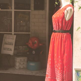 Red Belted Summer Dress
