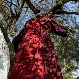 Red Long Sleeve Shirt Dress