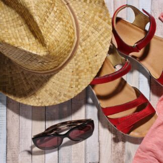 Red Strappy Sandals