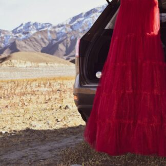 Red Tiered Maxi Dress