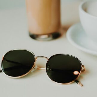 Round Gold Metal Sunglasses