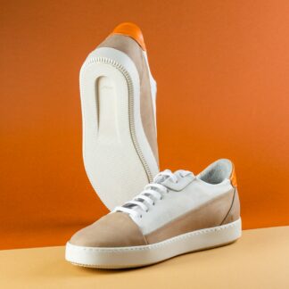 Suede Trim Court Sneakers