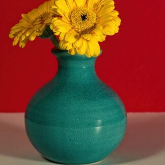 Teal Ceramic Vase