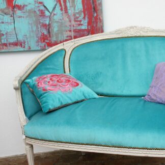 Turquoise French Loveseat