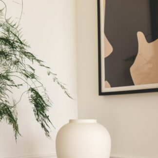 White Ceramic Urn Vase