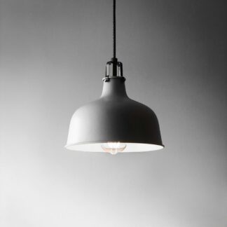 White Enamel Pendant Light