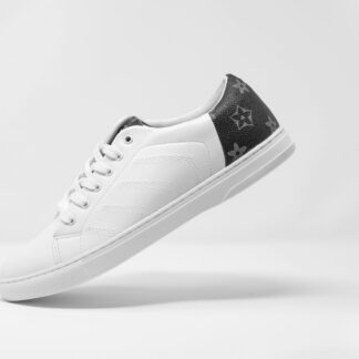 White Leather Low-Top Sneakers