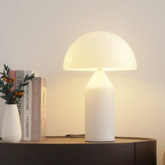 White Mushroom Glass Lamp